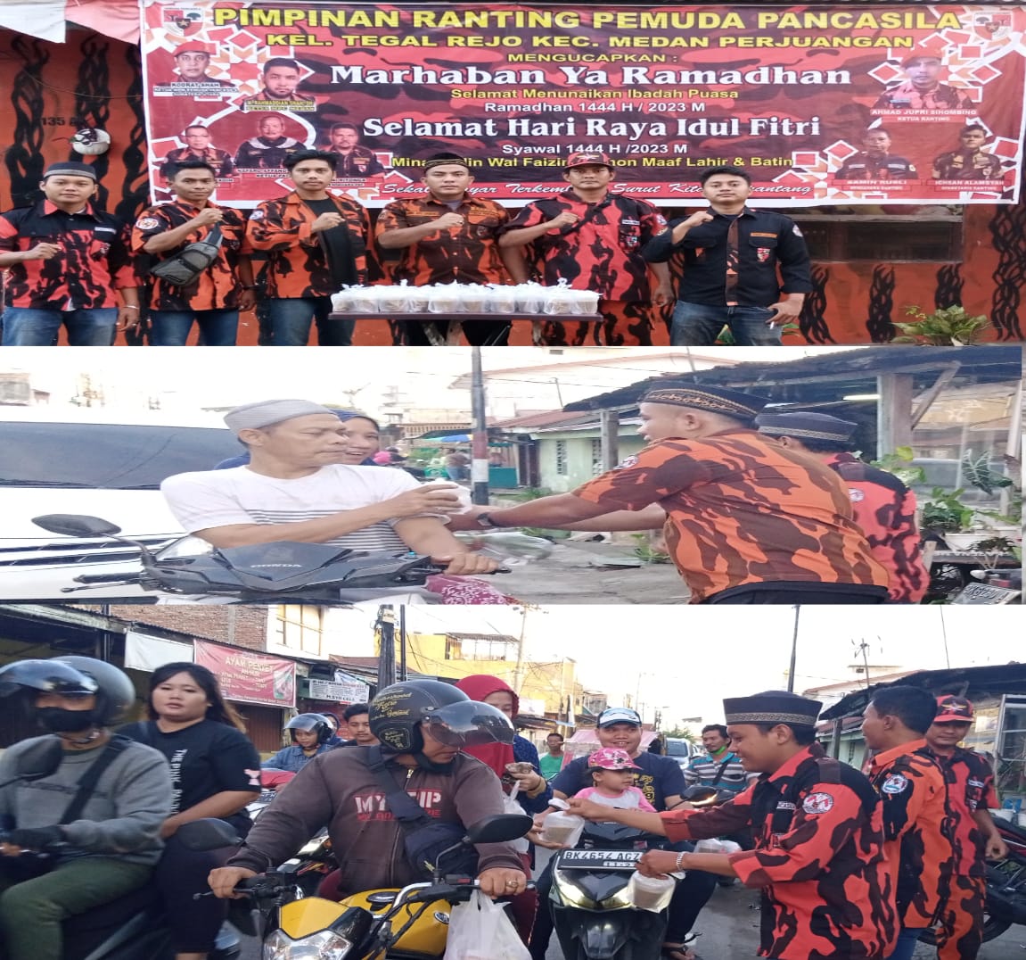 Bulan Ramadhan, Ranting Pemuda Pancasila Tegal Rejo Berbagi Takjil