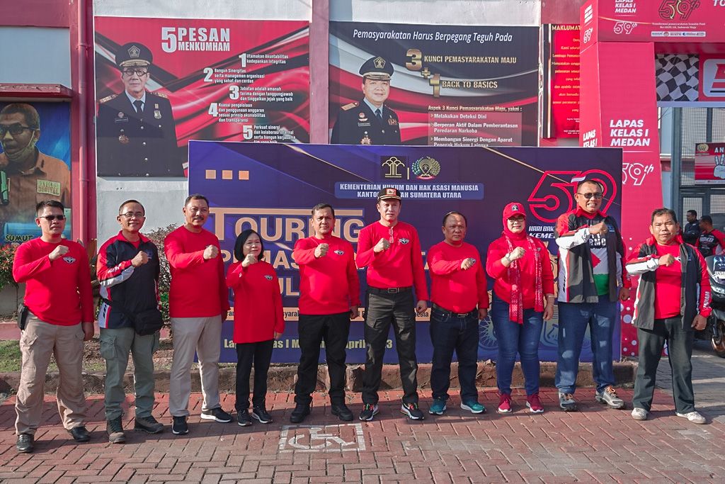 Kalapas Binjai Dan Jajaran Ikuti Touring Baksos Peringati HBP ke 59