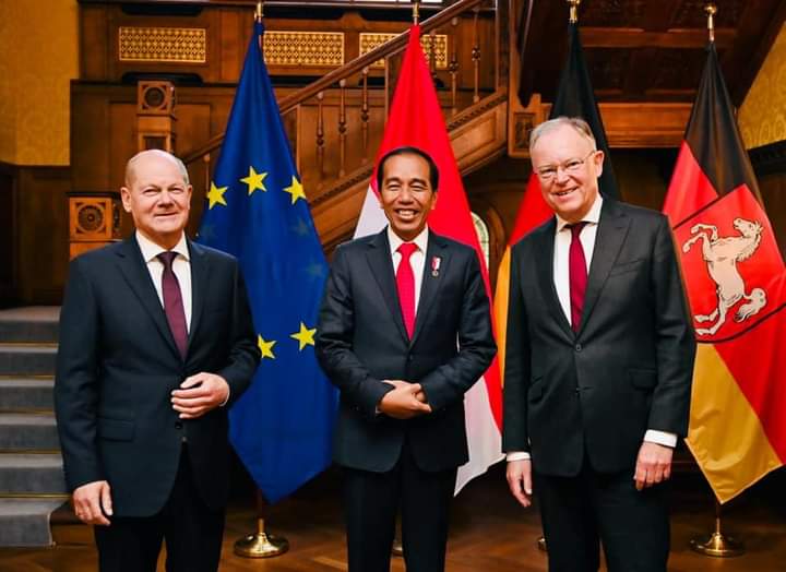 Presiden Joko Widodo Laksanakan Pertemuan Bilateral Dengan Kanselir Olaf Scholz