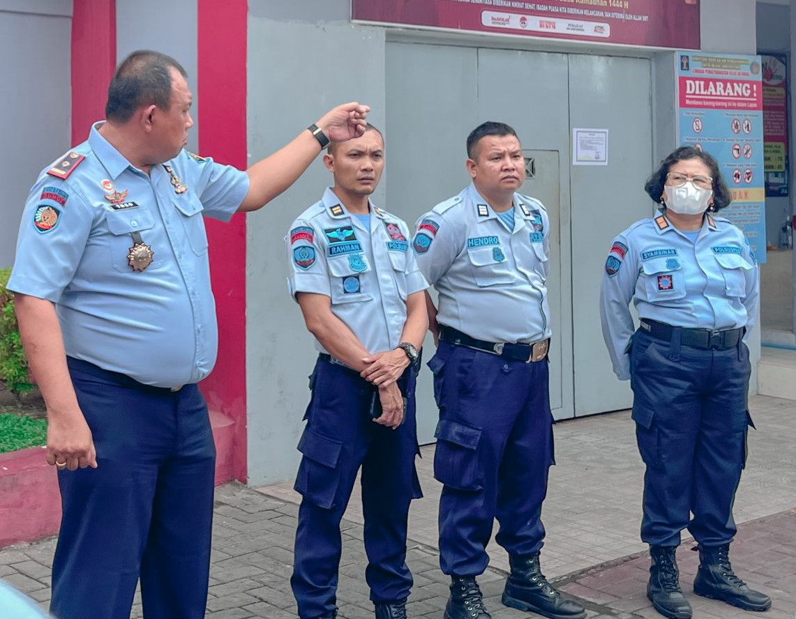 Kalapas Binjai Pimpin Apel Kesiapan dan Simulasi Layanan Kunjungan Idul Fitri