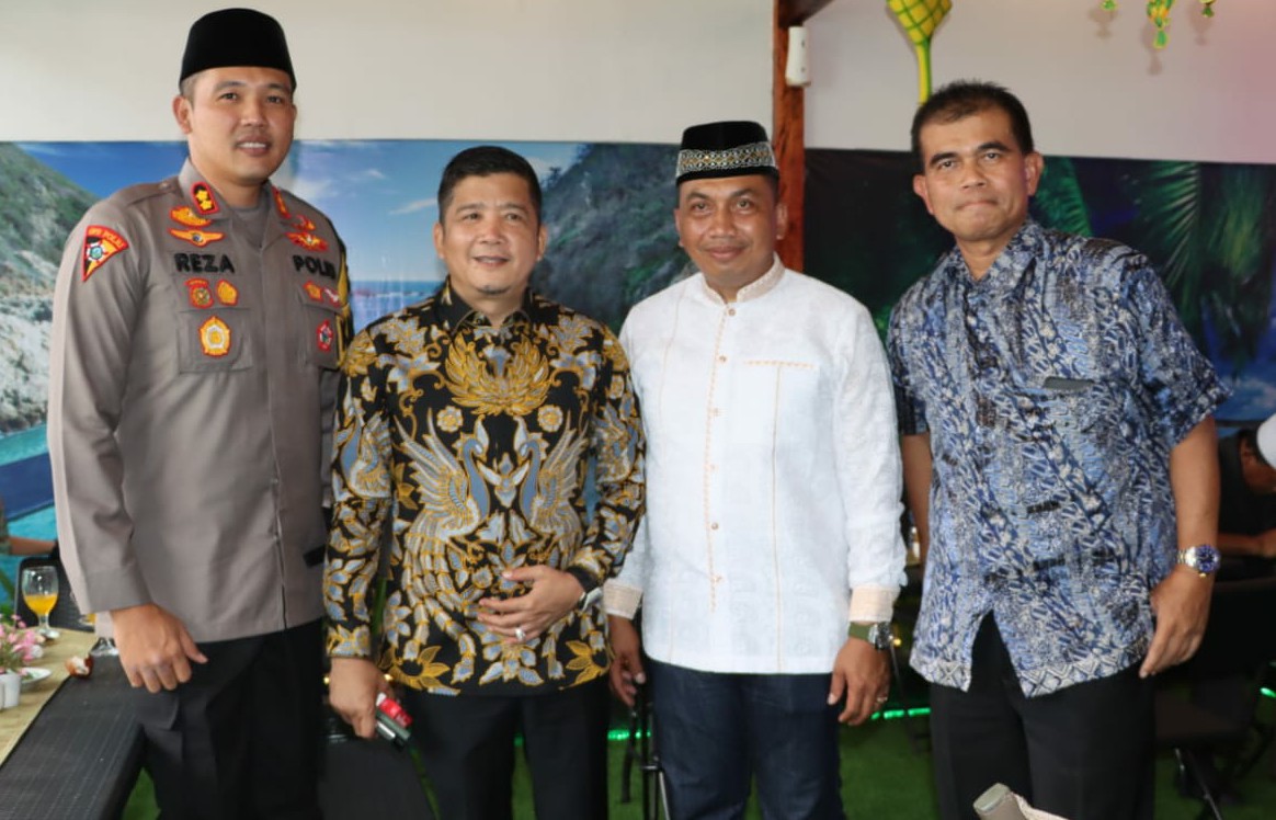 Wujud Sinergitas TNI-POLRI, Kapolres Madina dan PJU Halal Bi Halal di Dandim 0212/TS