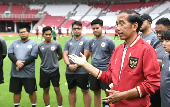 Presiden Jokowi Temui Pemain Timnas U-20 di Stadion Utama GBK