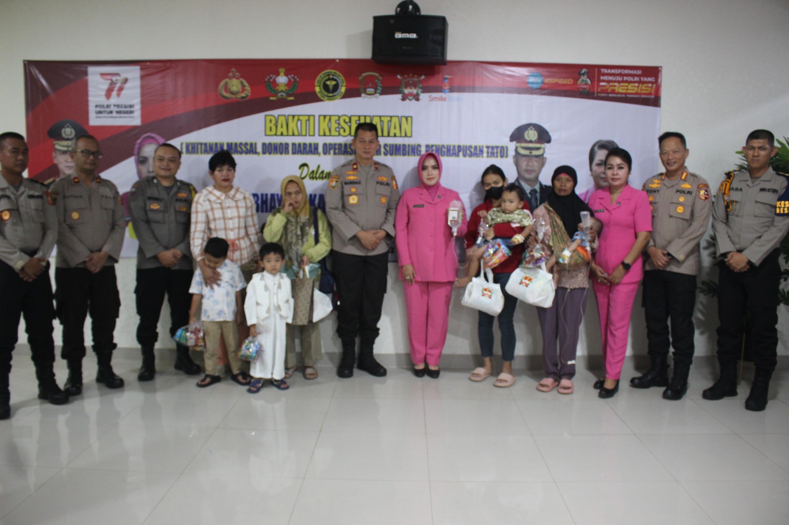 Peringati Hari Bhayangkara ke 77, Setukpa Lemdiklat Polri Gelar Aksi Bakti Kesehatan