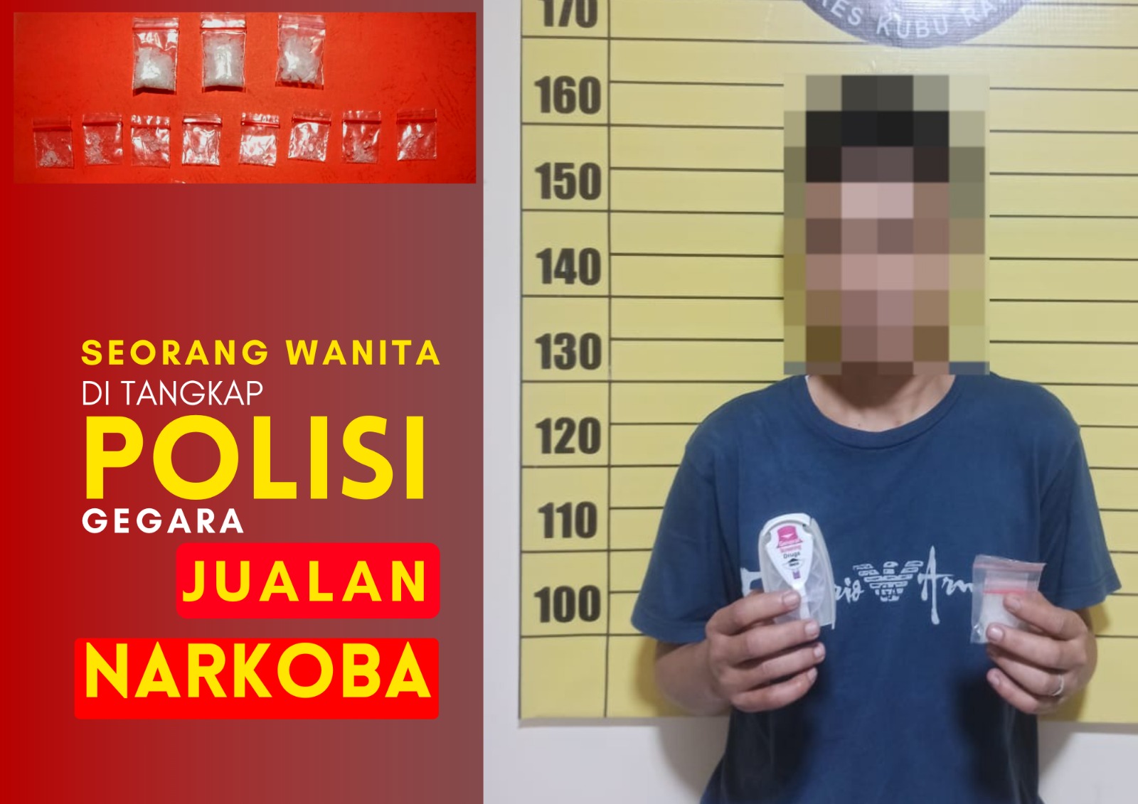 Nekat Jual Sabu, Seorang Wanita Diciduk Polisi 