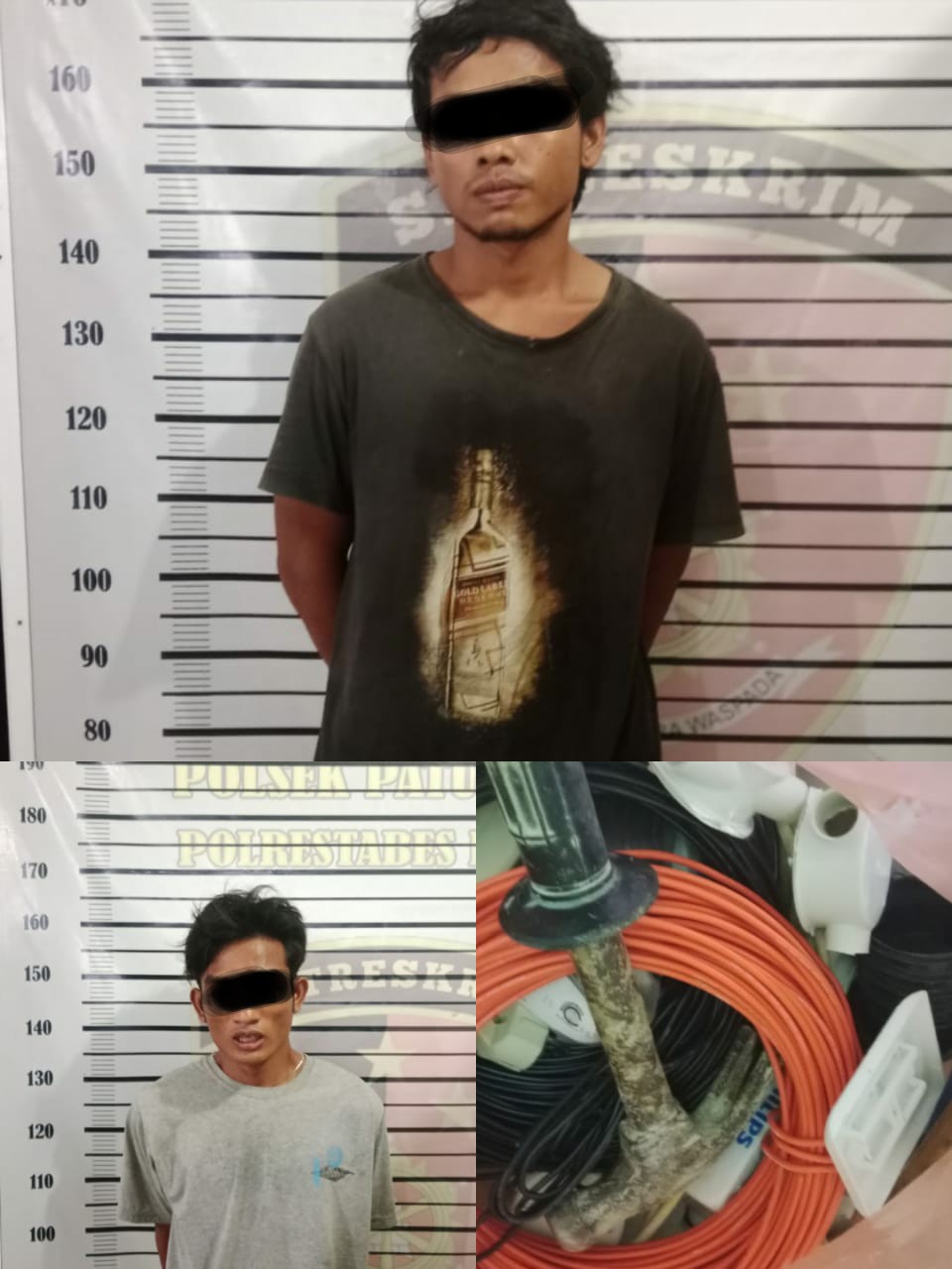 Polsek Patumbak Amankan Dua Tersangka Pengambil Kabel Listrik