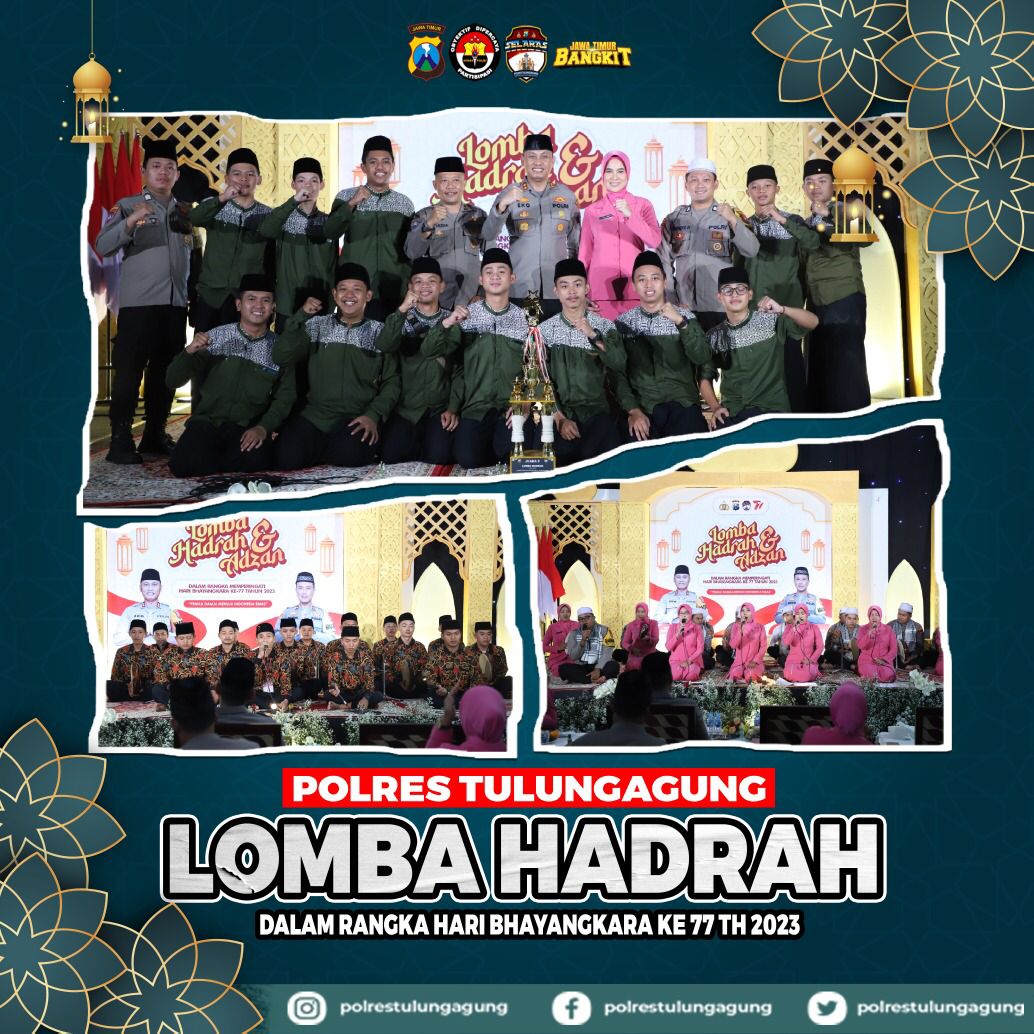 Polres Tulungagung Gelar Lomba Hadrah dan Adzan, Dalam Rangka Peringati Hari Bhayangkara ke 77