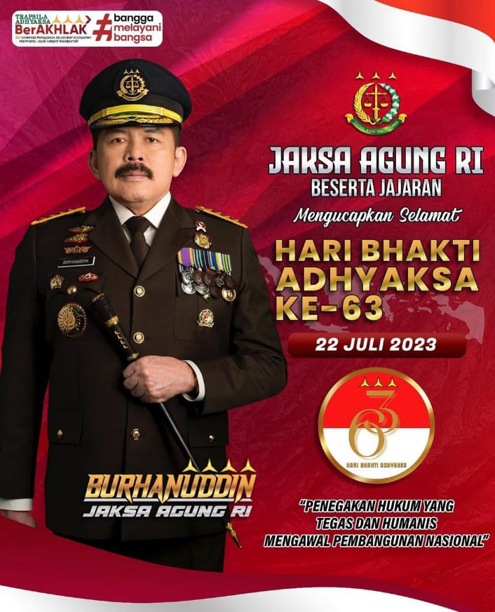 Hari Bhakti Adhyaksa Ke-63, DPP KAMPUD; Di Bawah Kepemimpinan Jaksa Agung ST Burhanuddin Pertahankan Kepercayaan Publik
