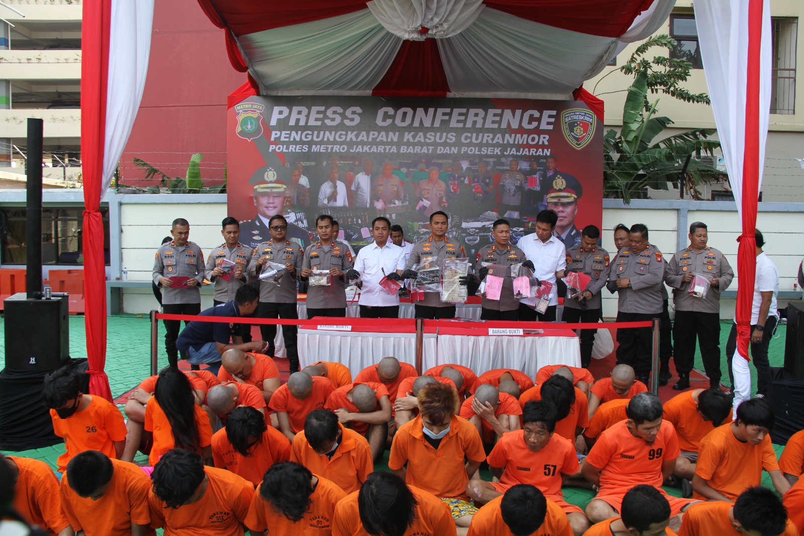 Polres Jakbar Sita 46 Unit Motor Hasil Curian, 17 Diantaranya Teridentifikasi dan Langsung Dikembalikan ke Pemilik