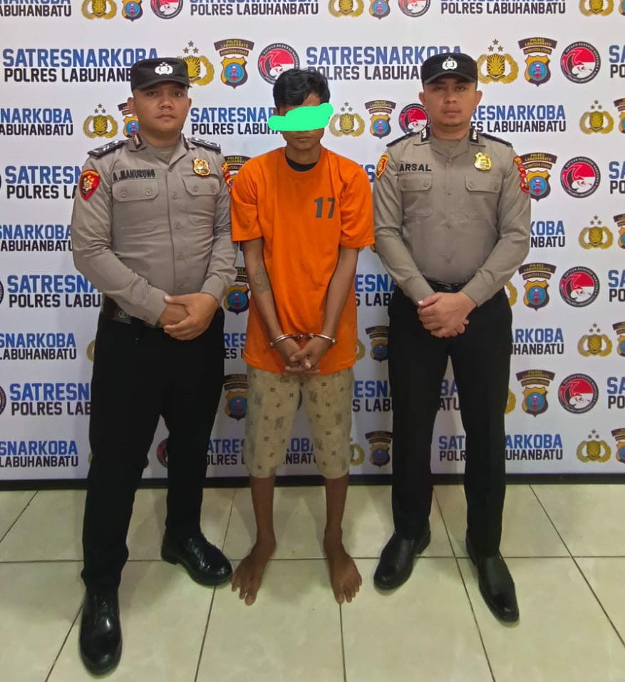 Satres Narkoba Polres Labuhan Batu Tangkap Pengedar Sabu di Padang Bulan
