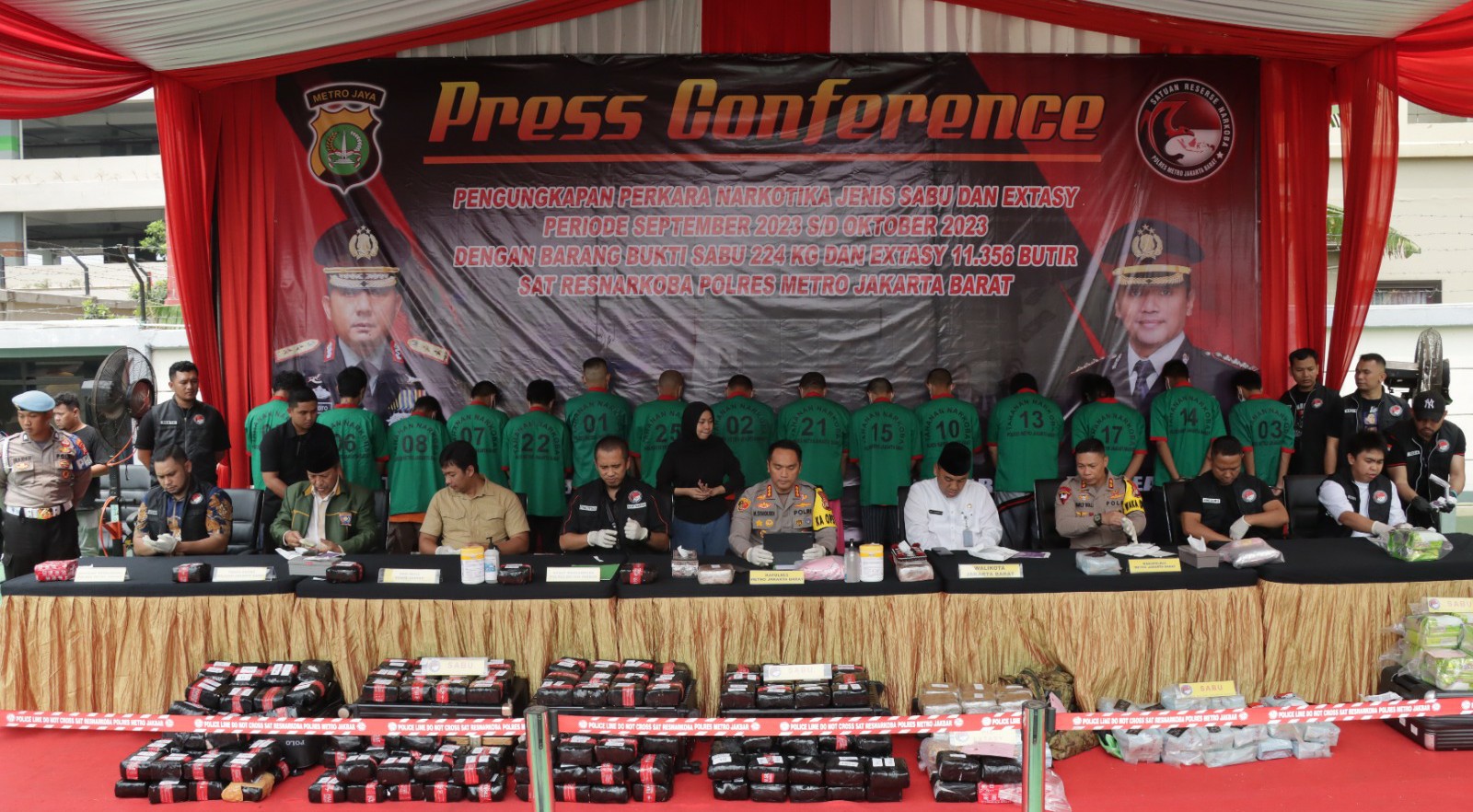 Bongkar Jaringan Internasional, Polres Jakbar Sita Narkoba Senilai 412 Miliar Rupiah