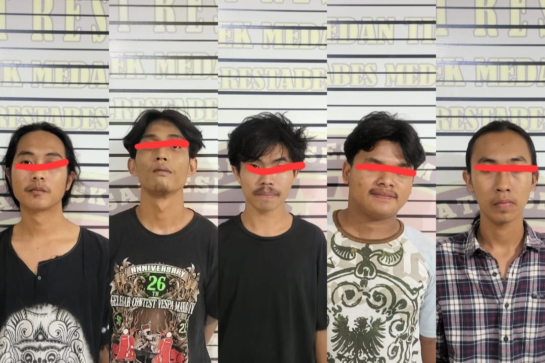 Gerak Cepat, Polisi Amankan 5 Pelaku Penyerangan di Gang Wongso Medan