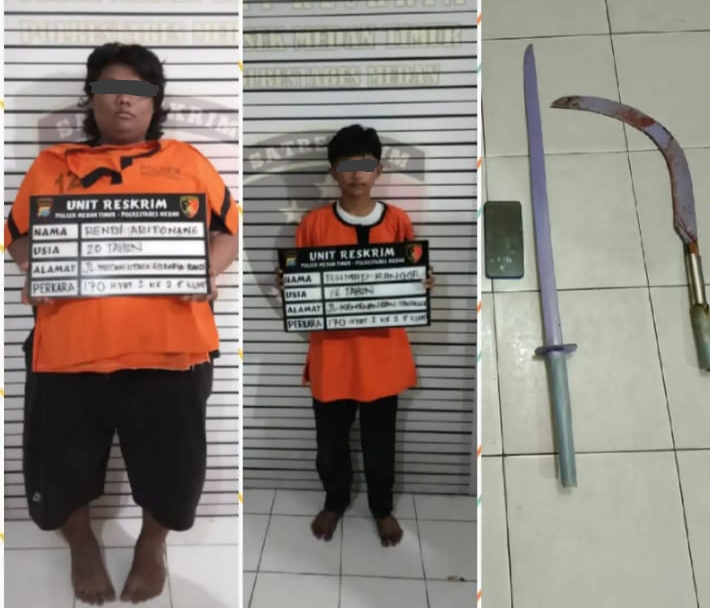 Kurang Dari 24 Jam, Polsek Medan Timur Amankan Pelaku Pembacok Dua Remaja di Medan 