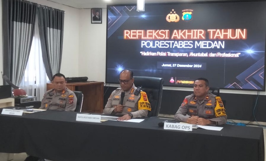 Selama Tahun 2024, Polrestabes Medan Ungkap 5.812 Kasus Kejahatan Pidana Umum dan 548 Narkoba