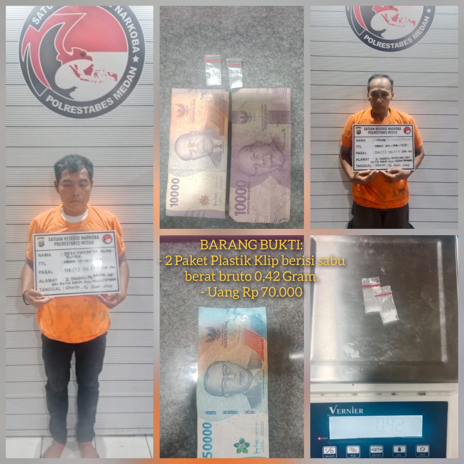 Gagal Edarkan Sabu, Dua Pemuda Masuk Bui