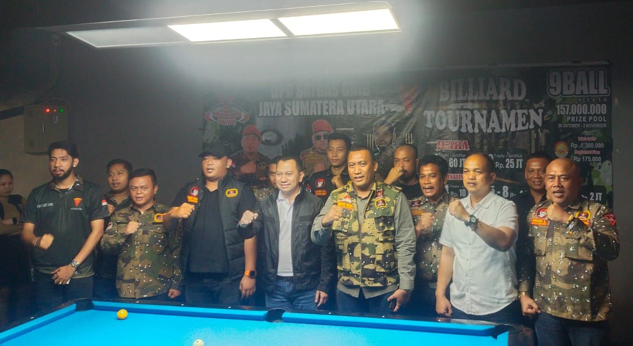 Kapolrestabes Medan Buka Turnamen Billiard GRIB Jaya Sumut: Ajak Jaga Kamtibmas dan Sportivitas