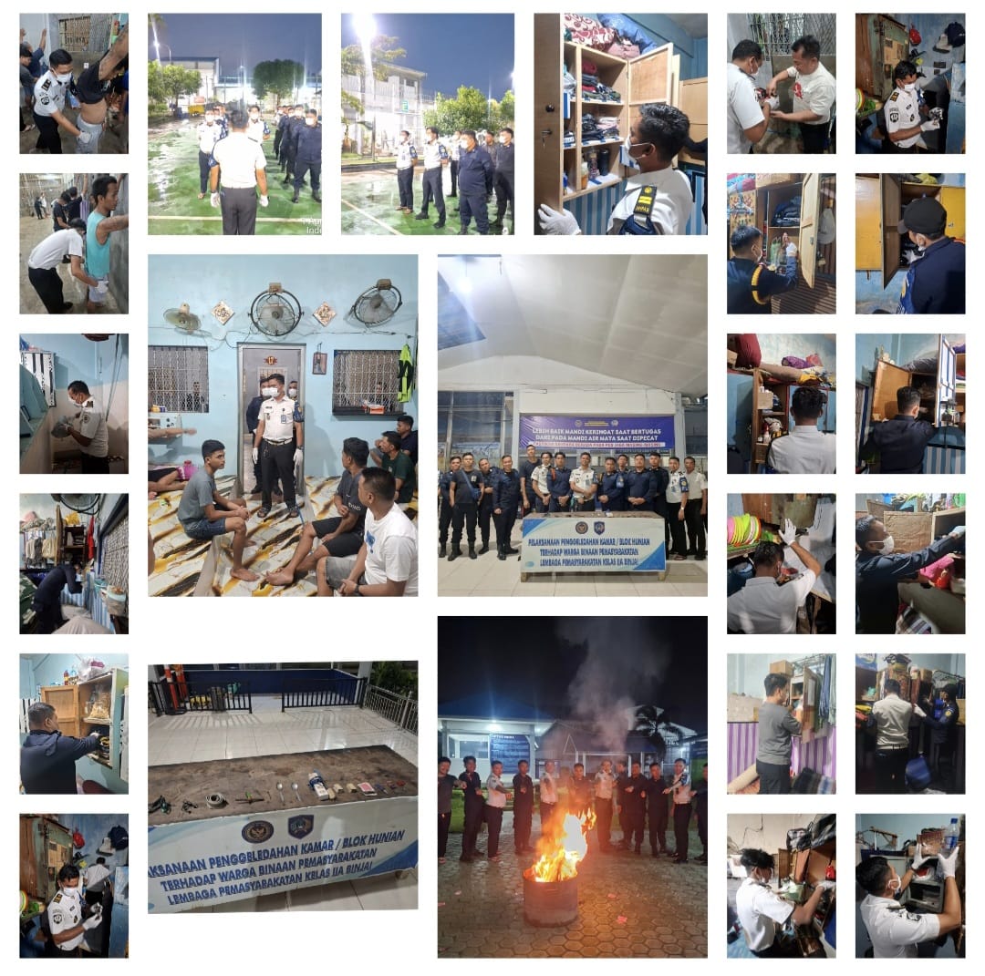 Komitmen Zero HP dan Narkoba, Lapas Binjai Lakukan Penggeledahan Mendadak di Blok Hunian