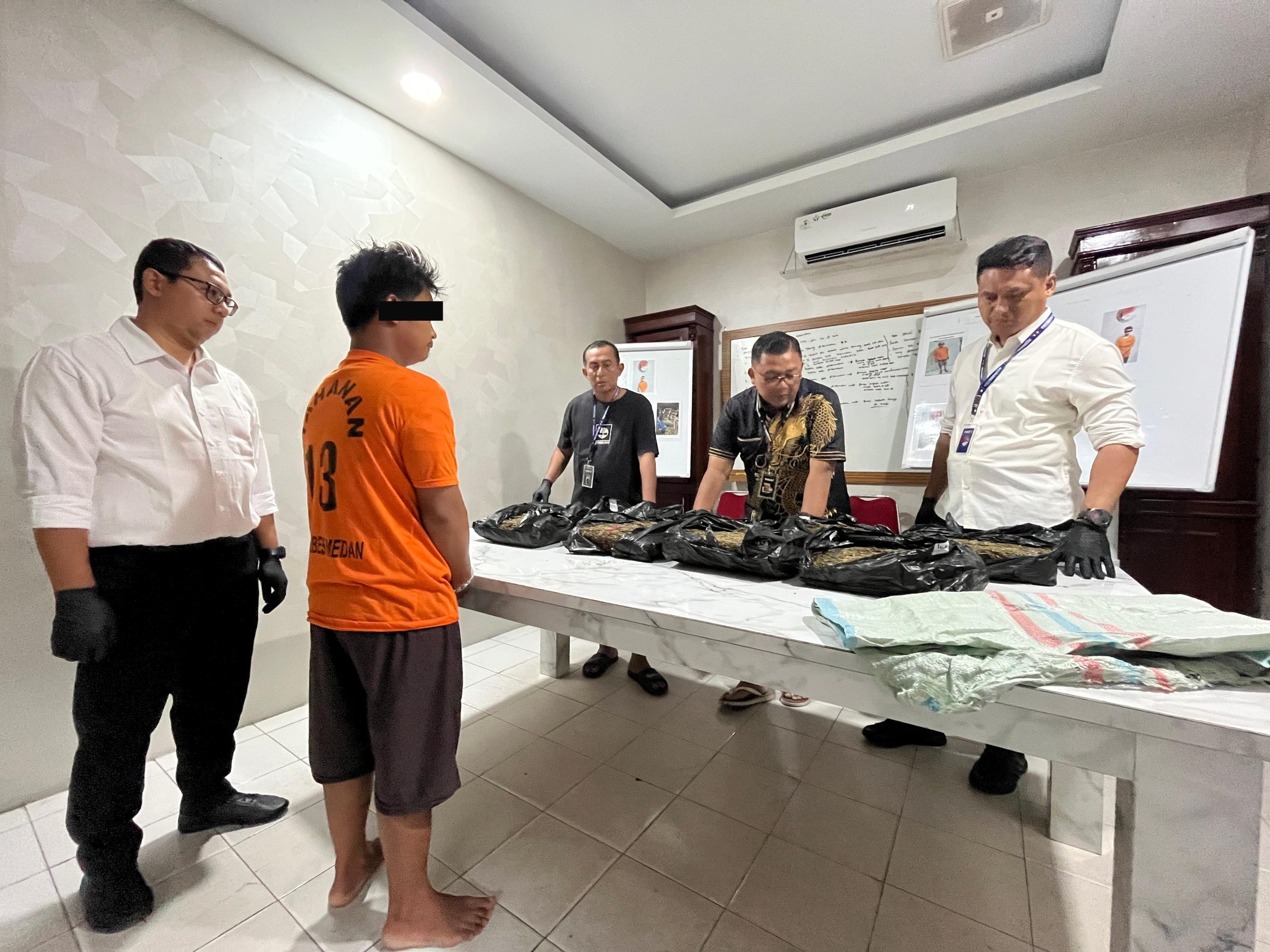 Bandar Ganja di Percut Sei Tuan Tumbang, Polisi Sita 9,4 Kg Ganja