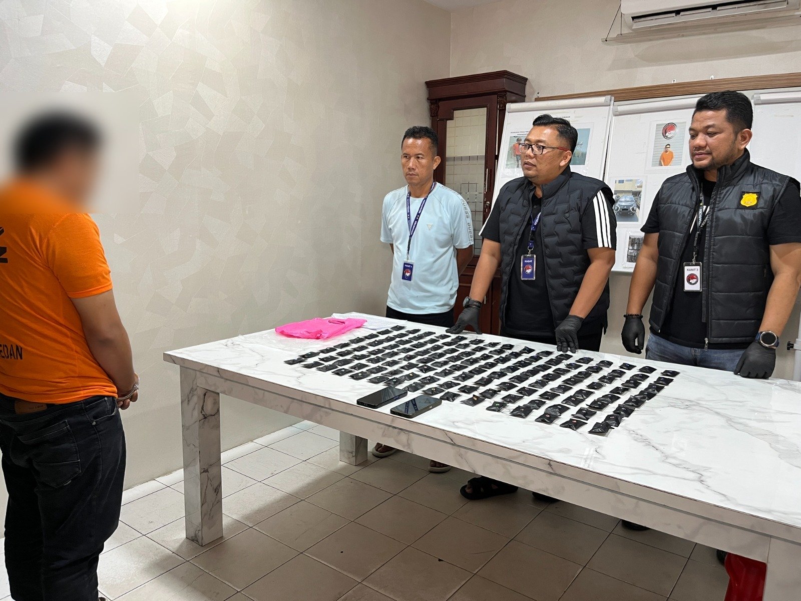 Polrestabes Medan Bongkar Jaringan Vape Narkoba Internasional, 128 Pod Getar Disita