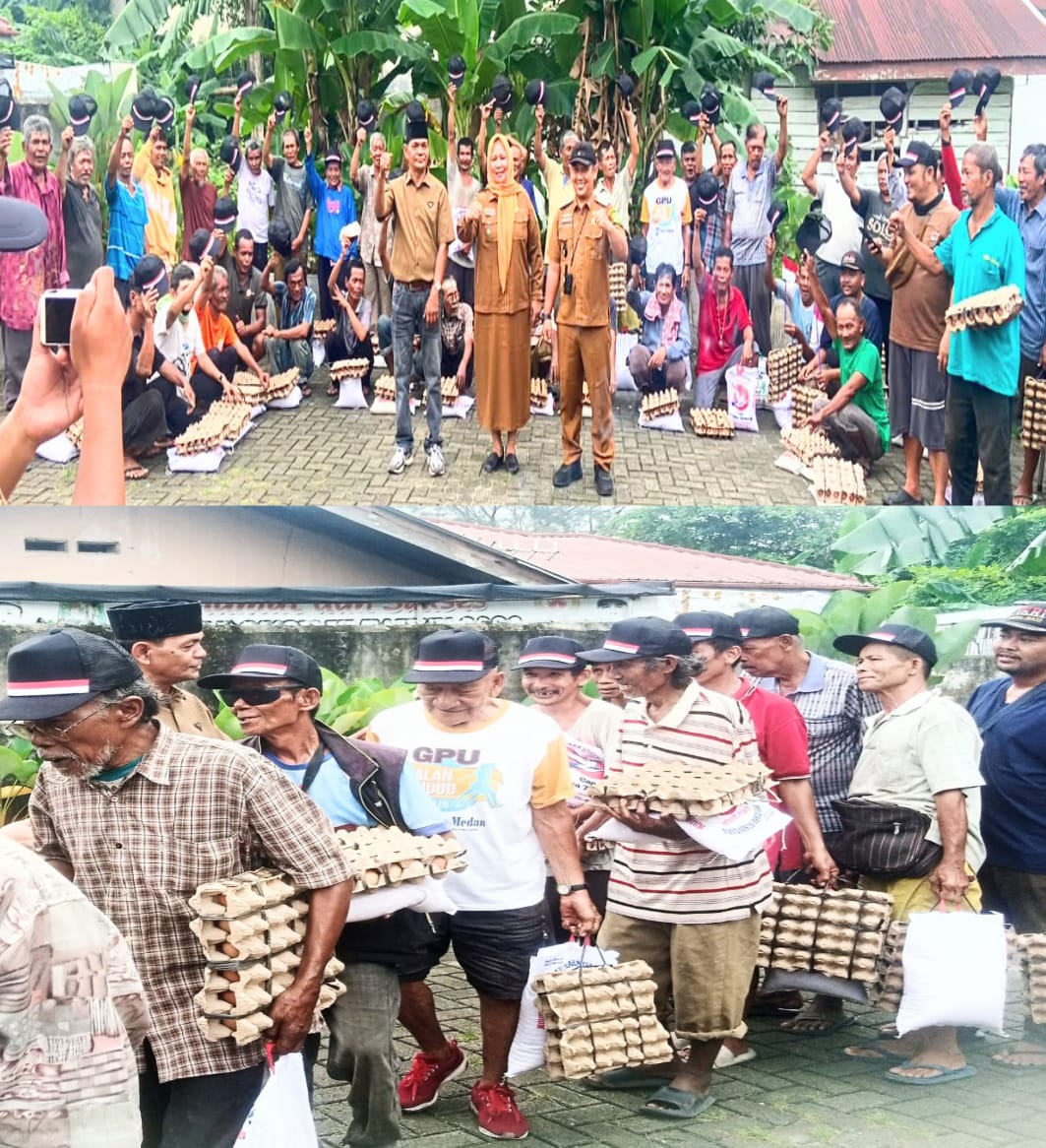 ‎HUT ke-81 RI, M. Arif Tanjung Gelar Baksos dan Bagikan Sembako kepada Puluhan Abang Becak di Medan