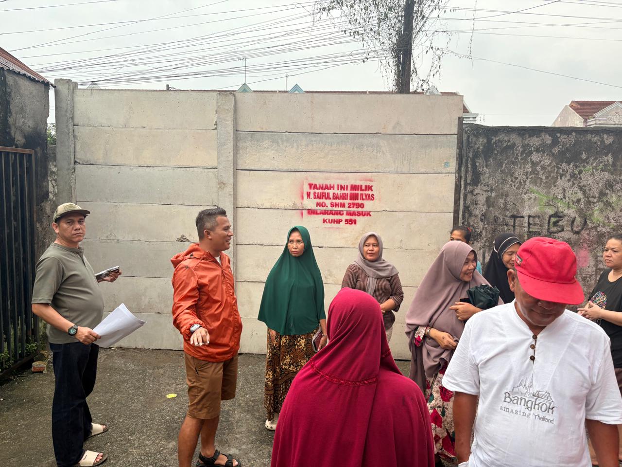 Gang Anggrek Medan Ditembok, Kuasa Hukum Pertanyakan Status Tanah dan Legalitasnya