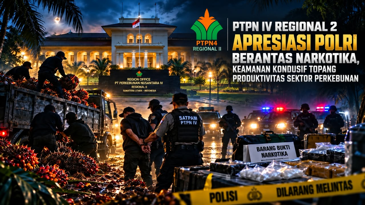 PTPN IV Regional 2 Apresiasi Polri Berantas Narkotika, Keamanan Kondusif Topang Produktivitas Sektor Perkebunan