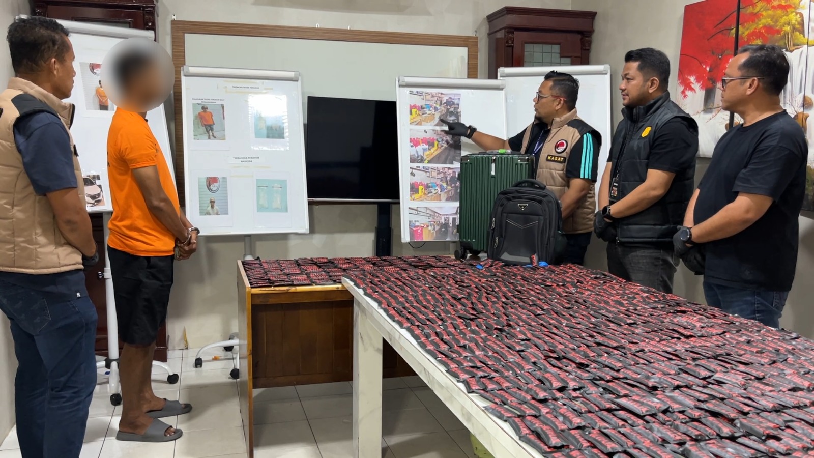 Geger! Gudang 1.152 Vape Narkoba Berkedok Bengkel Dibongkar di Percut, Residivis Ditangkap